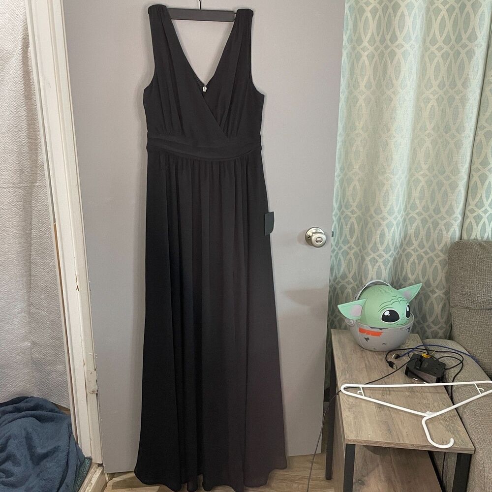 Lulu's Womens M Thoughts of Hue Surplice Maxi Dress NWOT
